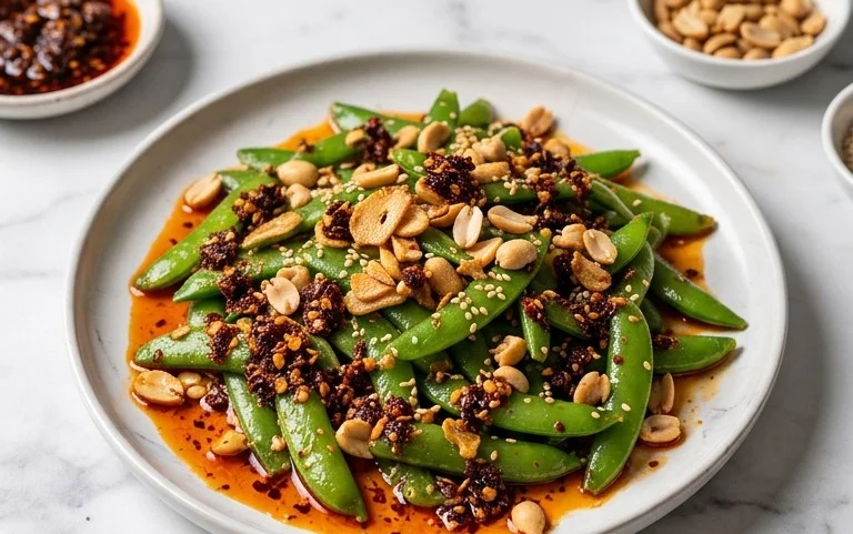 Chili Crisp Snap Pea Salad