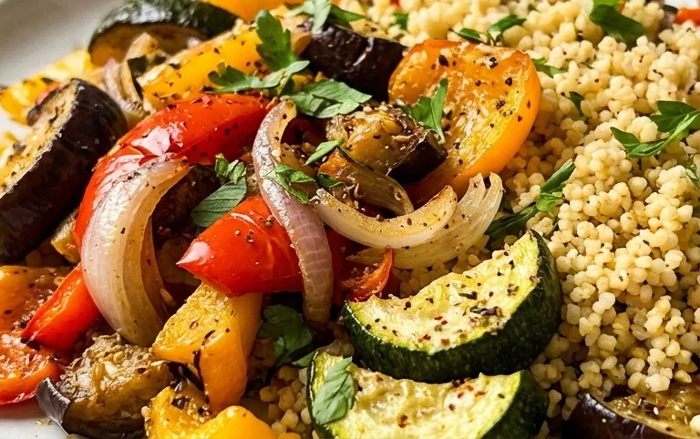 Röstgemüse Couscous für Geschmacksexplosion