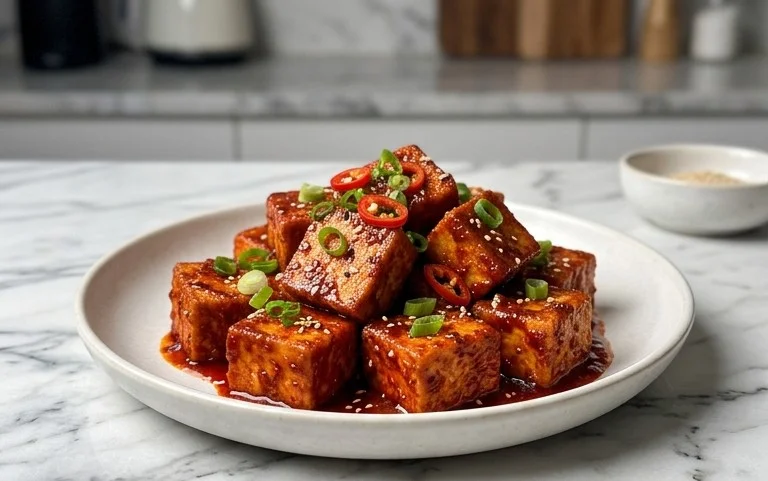 Crispy Gochujang Korean Tofu