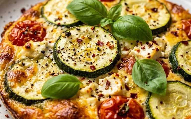 Courgettes feta au four