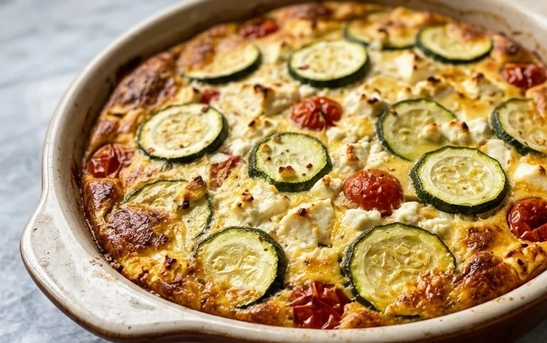 Courgettes feta au four