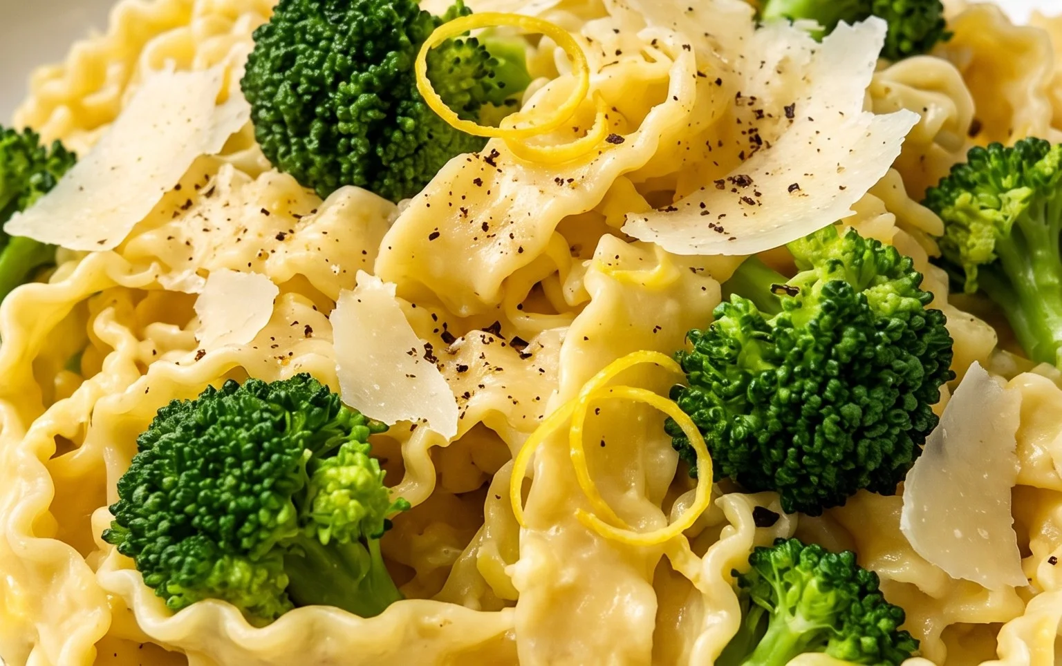 Mafaldine Pasta Limone with Broccoli