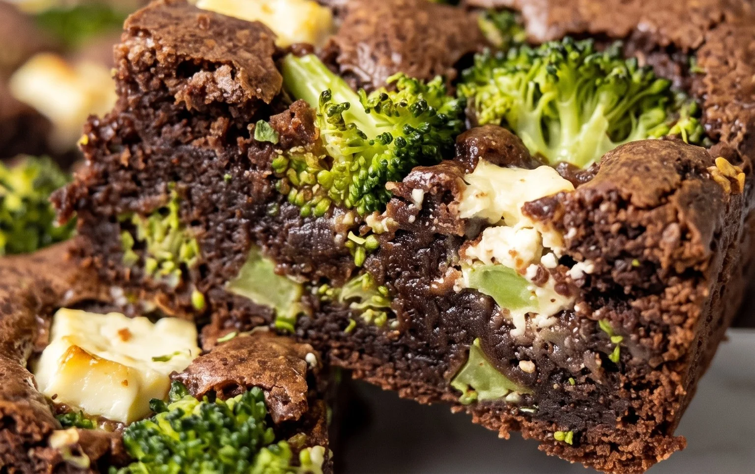 Broccoli and Feta Brownies