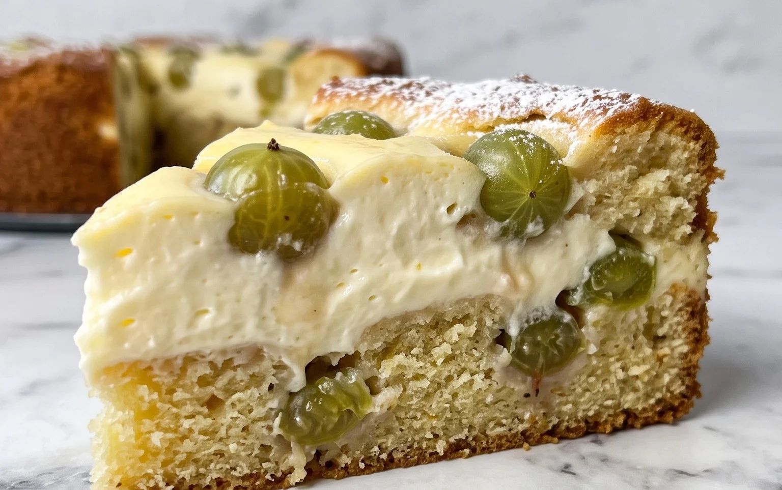 Stachelnon-alcoholic beerkuchen mit Quark und Schmand