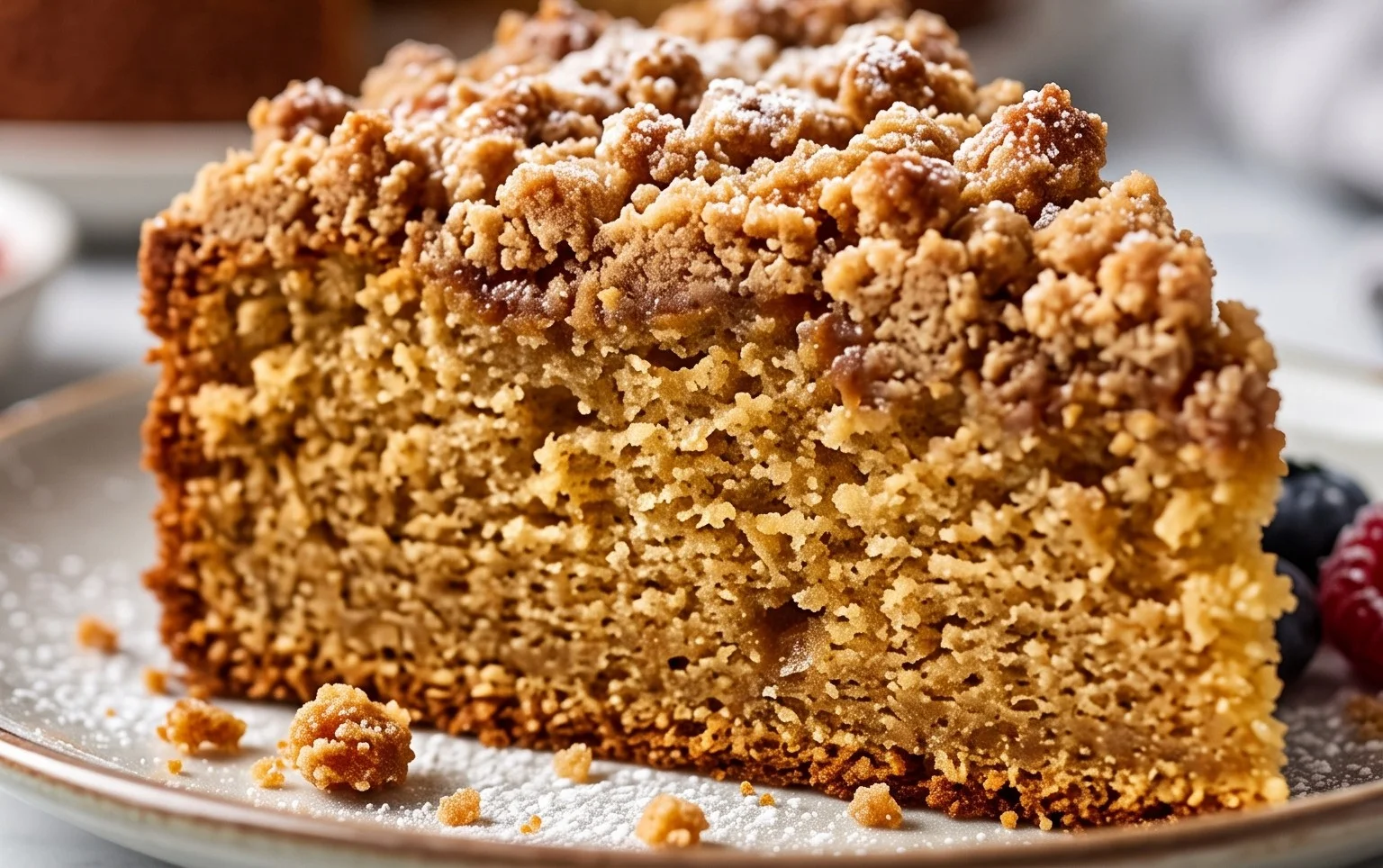 Stachelnon-alcoholic beerkuchen mit Streuseln