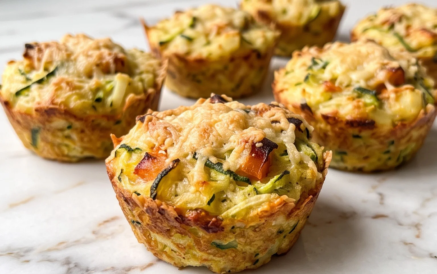 Crispy Parmesan Zucchini Potato Muffins