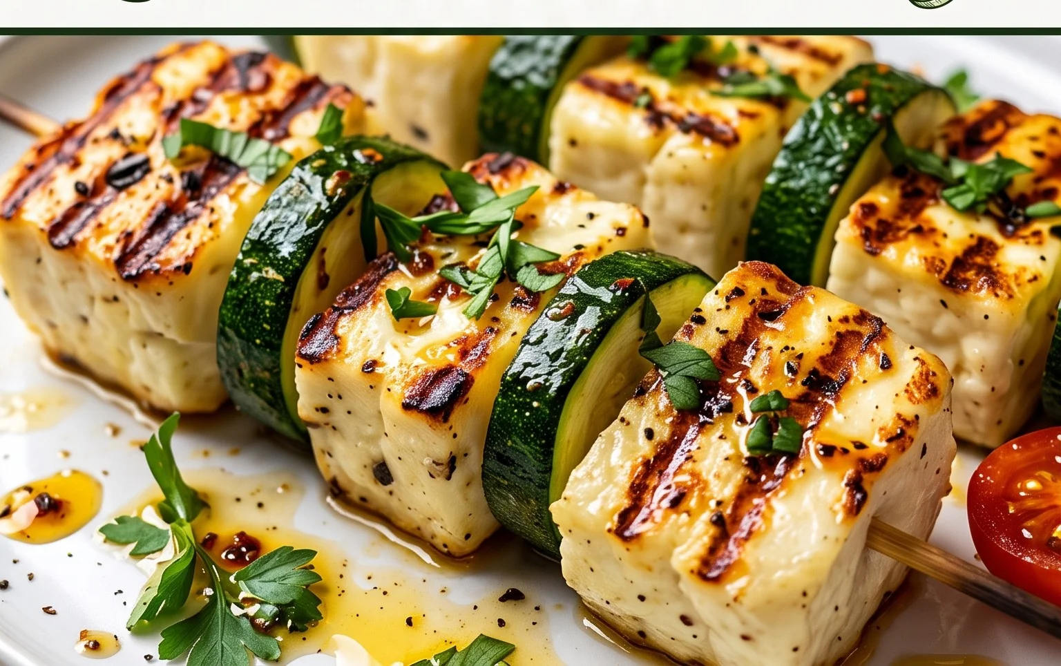 Halloumi Zucchini Spieße Vom Grill: Sommerlich, Lecker & Vegetarisch