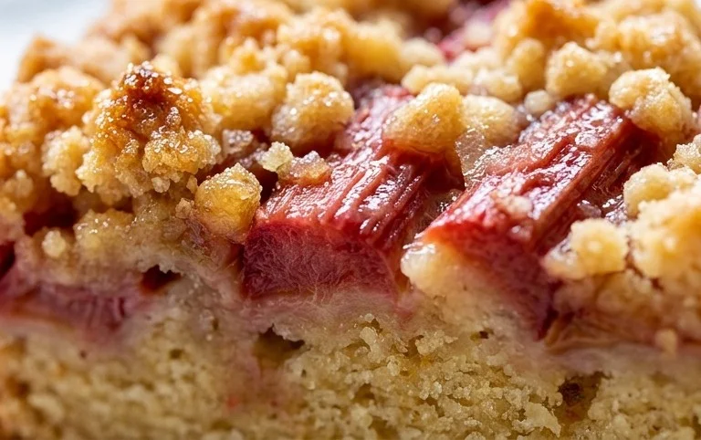 Rhabarberkuchen mit Streusel – Rezept für Eilige