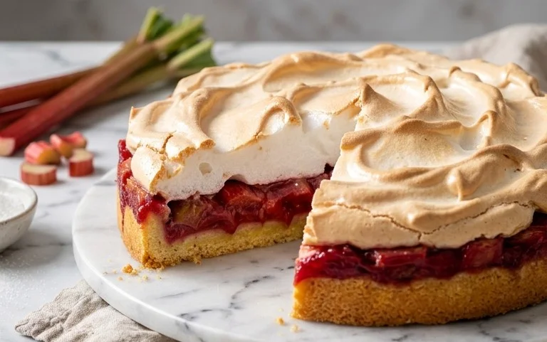 Rhabarber-Baiserkuchen