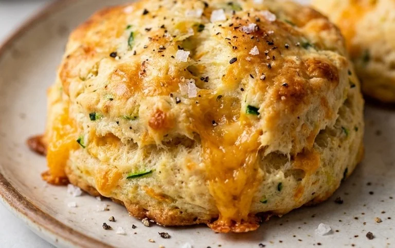 Soft and Tender Zucchini Cheddar Biscuits