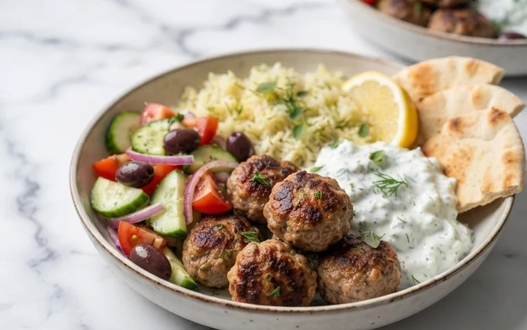 Greek Meatball Bowl Recipe