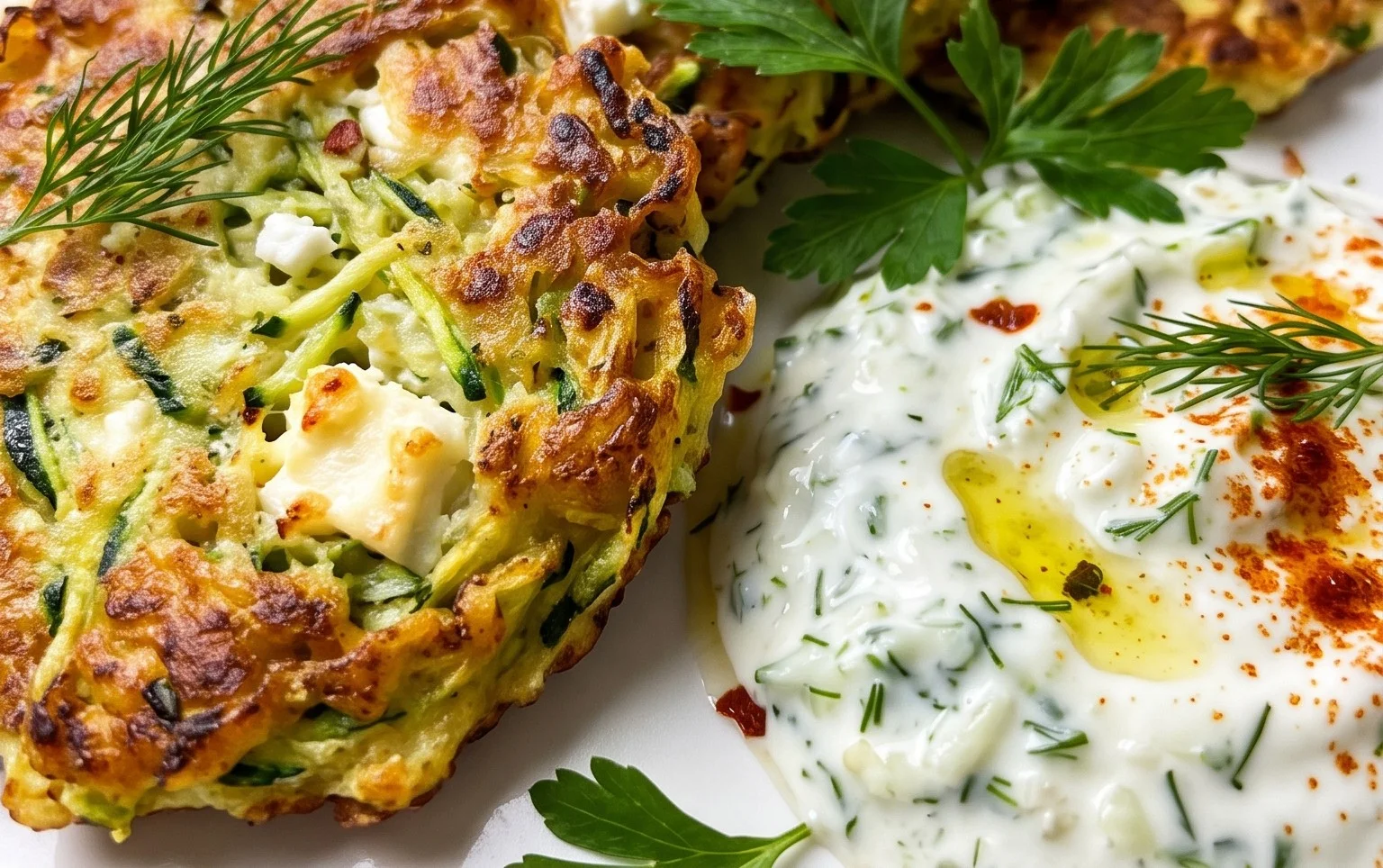 Zucchinipuffer mit Feta und Tzatziki: Das Unglaubliche Ultimative Rezept für 4 Portionen