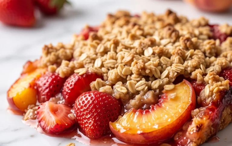 Peach & Strawberry Crisp