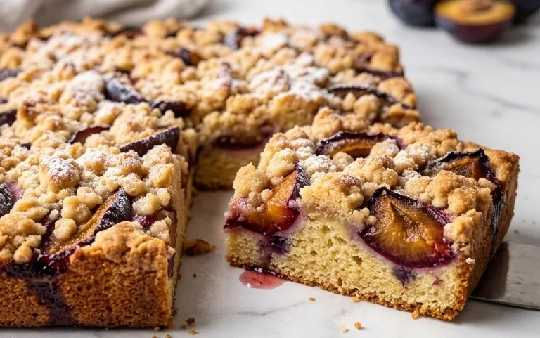 Schneller Pflaumenkuchen vom Blech