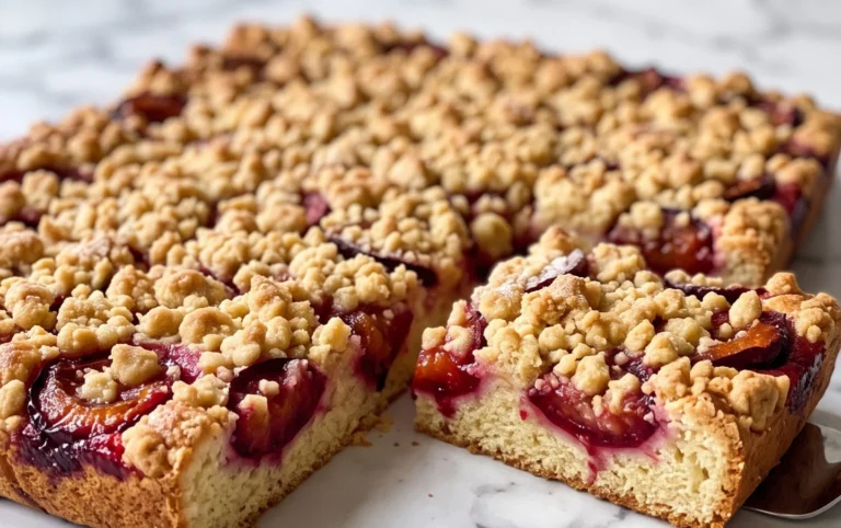 Pflaumenkuchen mit Streusel vom Blech (Quark-Öl-Teig)