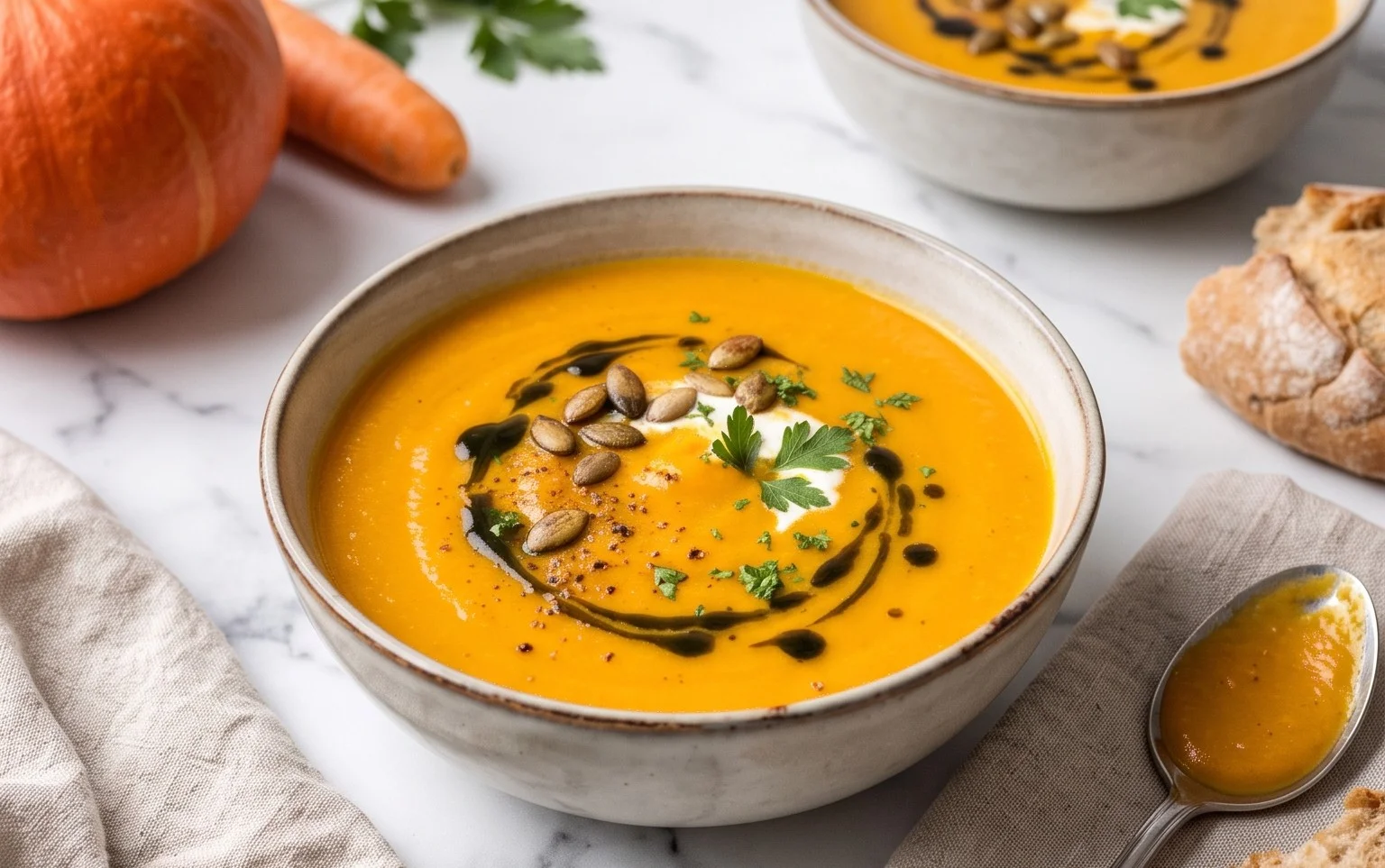 Omas Kürbis-Kartoffel-Suppe: Cremig & Herzhaft